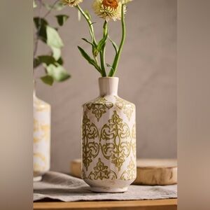 Distressed Patterned Vase, Tall